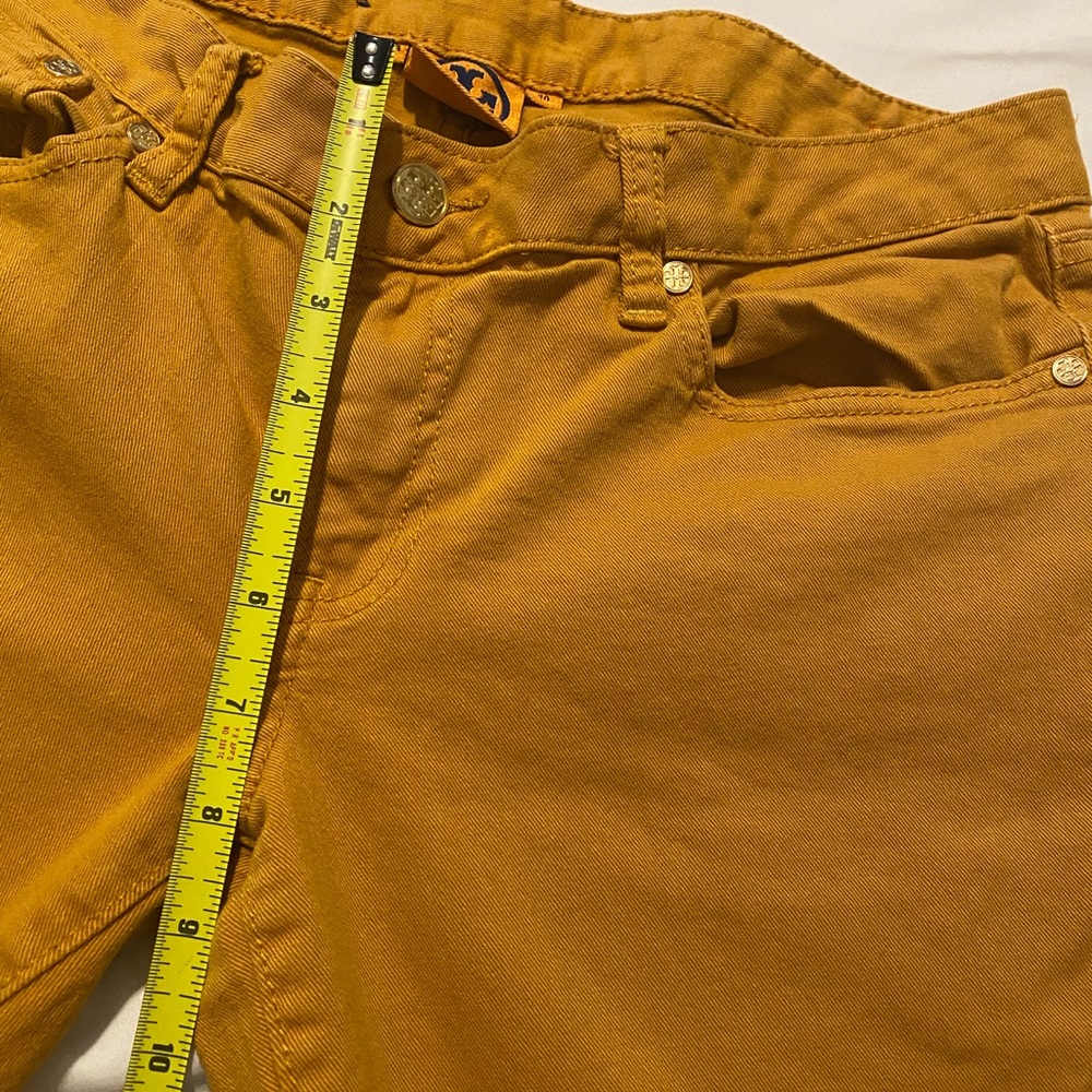 Yellow Tory Burch Straight Leg Jeans 👖 Size 30 - Picture 5 of 8